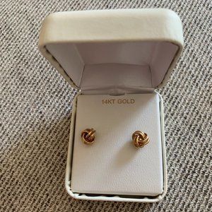 Gold Love Knot Earrings